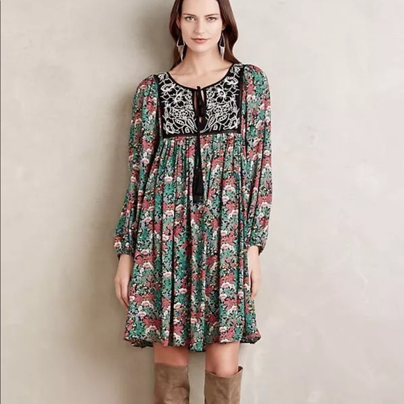 Anthropologie Dresses Anthropologie Ottawa Ottava Lace Yoke Peasant